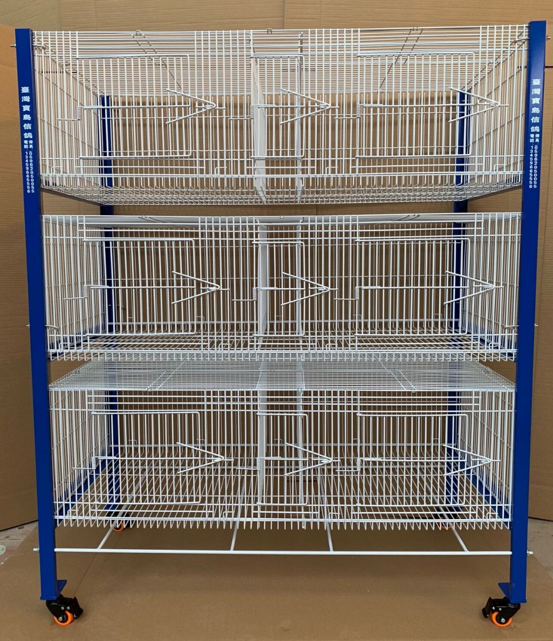台湾高级配对笼,赛鸽调节箱三层六格